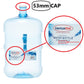 SANITRO Threaded Screw-On Caps for 3 & 5 Gallon Water Bottles, 53mm, White, Glass, 3 Pack