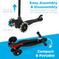 Best Choice Products Kids Mini Kick Scooter Toy W/ Light-Up Wheels, Height Adjustable T-Bar, Foot Break - Black