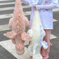 Leahaoe Giant Dragon Stuffed Animal, Soft Dragon Plush Toy, 51.2'' 7Lbs Pink Weighted Stuffed Dragon For Kids And Adults