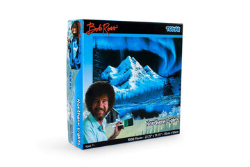 Bob Ross Northern Lights Puzzle For Adults And Kids | Aurora Borealis 1000 Piece Jigsaw Puzzle Toy | Interactive Brain Teaser For Family Game Night | 28 X 20 Inches