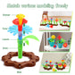 Cute Stone Kids Gardening Tool Set, Garden Toys With Wheelbarrow, Watering Can, Shovel, Flower Garden Building Toy, Pretend Play Outdoor Indoor Toy, Activities Stem Toy Gifts For Boys Girls