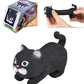 Squishy Stretchy Cat (3.5' To 6.5') Rubber Fidget Sensory Toy Filled With Sand. Great Stress Relief Cat Toy For Kids, Adults And Pets. (3 Pack