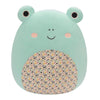 Squishmallows Original 14-Inch Fritz Green Frog Plush - Polyester Material, Easter Print Belly, Model SQER00884