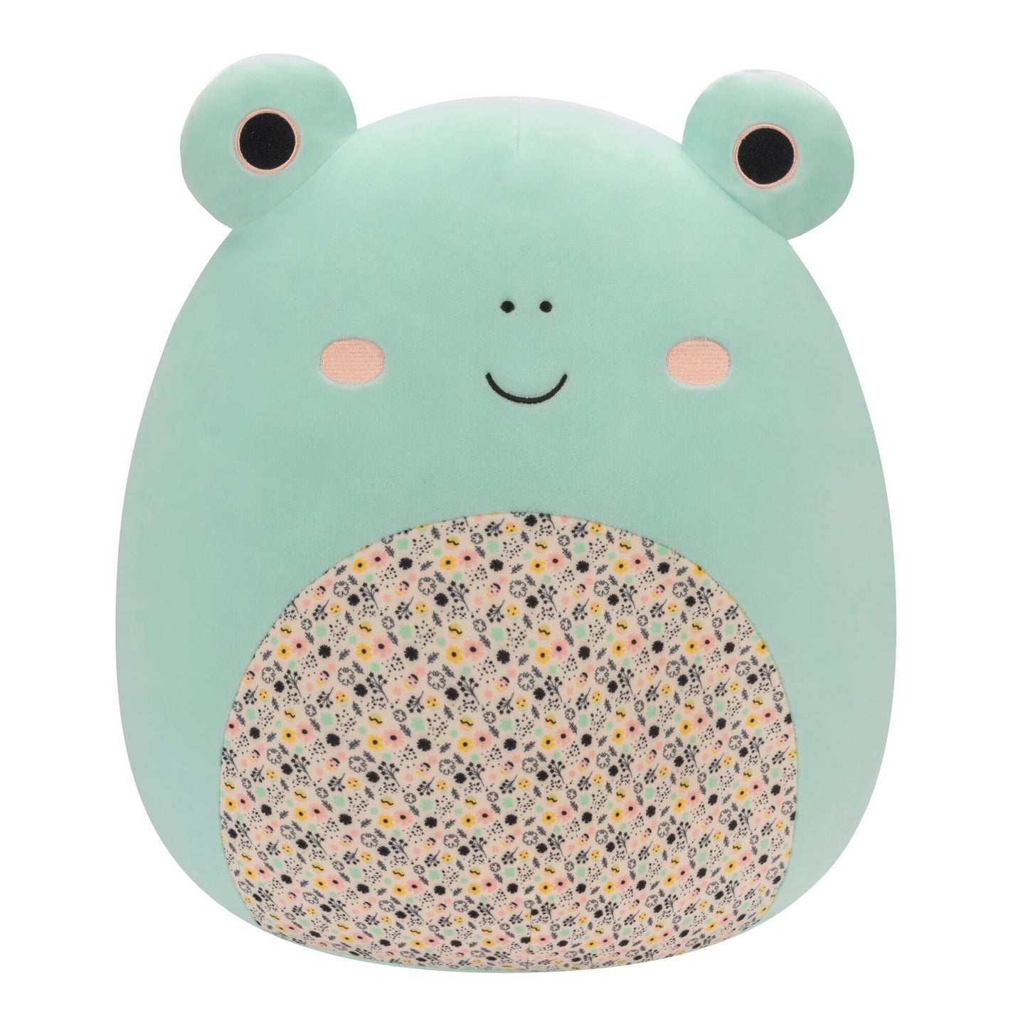 Squishmallows Original 14-Inch Fritz Green Frog Plush - Polyester Material, Easter Print Belly, Model SQER00884