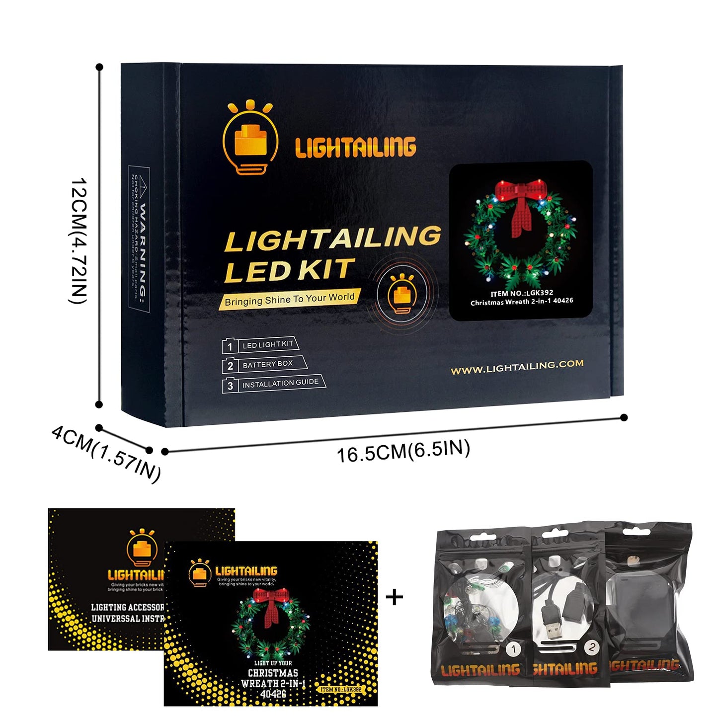 Lightailing Light Set For (Christmas Wreath) Building Blocks Model - Led Light Kit Compatible With Lego 40426(Not Included The M