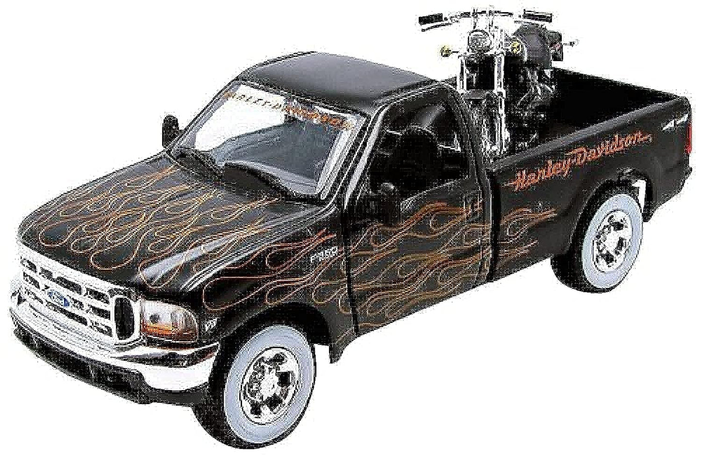 Maisto 32181BK Harley Davidson 1936 Model Miniature Vehicle - 1:24 Scale, Black Metal, Small Size