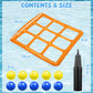 TicTac Shot Inflatable Pool Toy Set - Tic-Tac-Toe with 10 Balls, Orange, 56" x 54", Ideal for 2-10 Players, Fun for Kids and