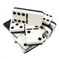 Marion Domino Double 6 Black & White Two Tone Jumbo Tournament Professional Size With Spinners In Elegant Black Velvet Case.