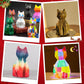 Hapmars Paint Your Own Cat Lamp Kit 2Pcs, Diy Geometric Cat Art Craft Painting Kits For Girls Boys Kid Age 4 5 6 7 8 9 10 11 12+