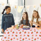 HTONTB 3PCS Strawberry Party Tablecloth,Strawberry Birthday Decorations 54X108INCH Disposable Plastic Rectangle Table Cover for