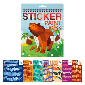 Animal Stickers Crafts For Kids Ages 4-8 Sticker Paint Number Book Learning Activity Book For Kids Ages 4-8 Boys Girls Birthday Party Favors Car Road Plane Travel Toys