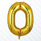 Flyloons Gold O Alphabets Letter Foil Balloons Perfect for Birthday Decoration Items, Anniversary, Bachelorette, Wedding, Farewe