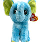 Ty Beanie Boo TRUNKLES 6" Blue Elephant Plush Toy - Multi-colored, Model T37359
