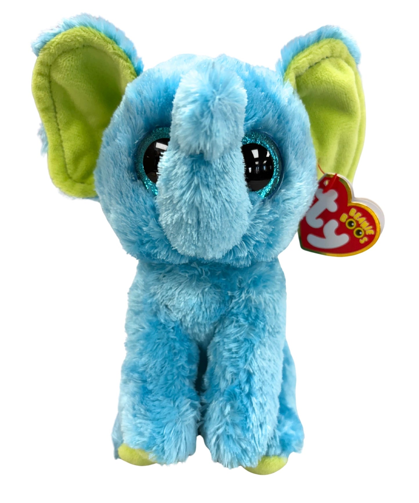 Ty Beanie Boo TRUNKLES 6" Blue Elephant Plush Toy - Multi-colored, Model T37359