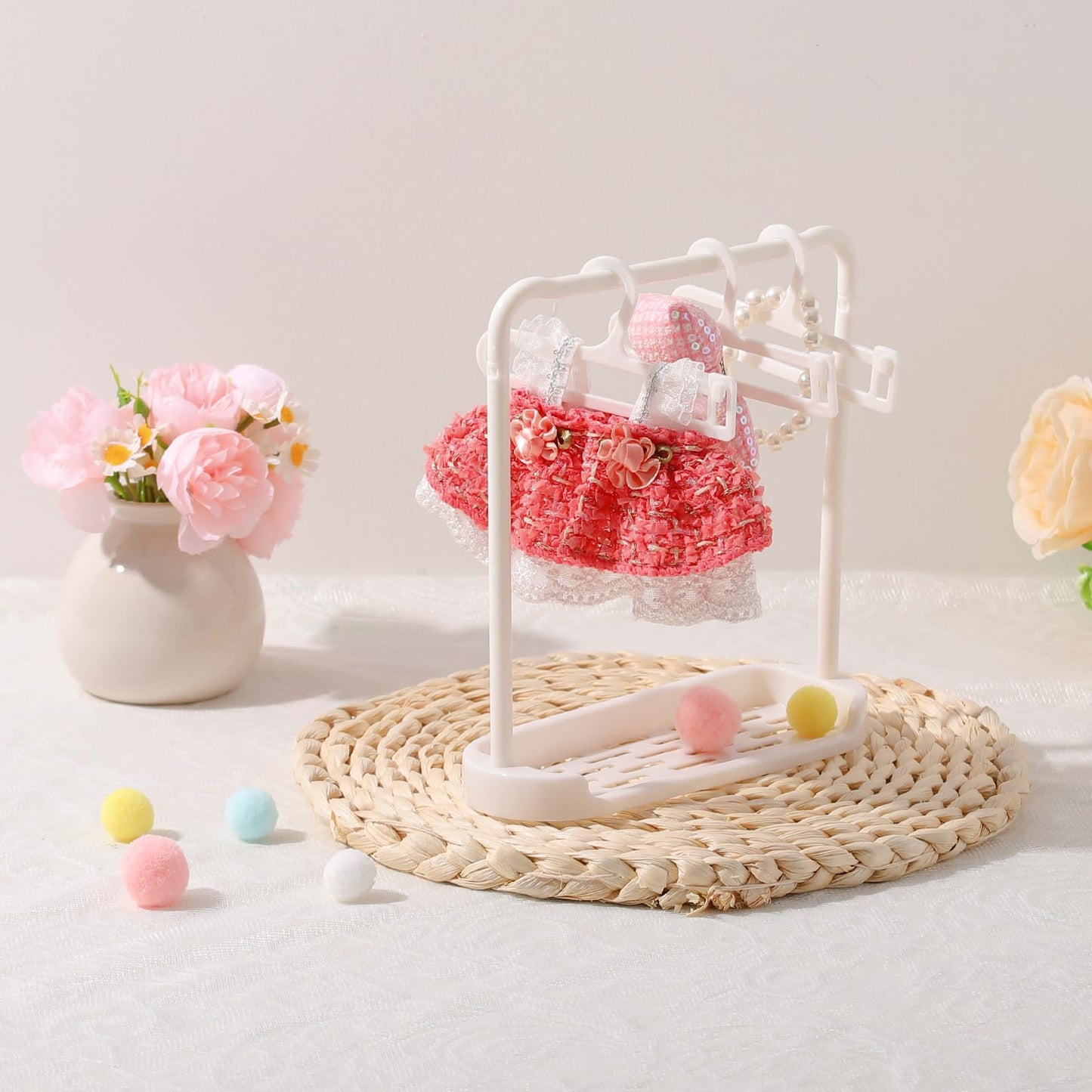 Clothes for 15-17cm Doll  Skirt Set for Dolls  1 Piece Skirt Outfit enhanced Fashion Cute Dress for 15-17cm Dolls Accessories (NO Doll) (Pink Suit)