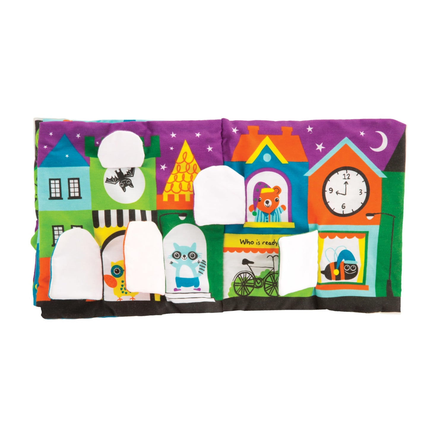 Melissa & Doug Soft Activity Baby Book - Peekaboo Lift The Flap, 8.75x7.75", Fabric, Blue & White, Model 9208