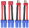 Youme 4Pcs Ec5 To Deans T Male Female Plug Connector Adapter Conversion Cable Wire For Rc Lipo Battery Balance Charger Rc Car Tr