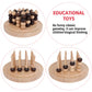Gothink Portable 3D Wooden Four In A Row Board Games For Adults & Kids- 4 In A Row Game Set With Birch Chess For Family Night Games Birthday & Holiday Party Toy Gifts - Challenge Your Mind