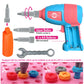 Aquaarcc Girls Unicorn Drill Toys Age 4-8, Girls Stem Toy 351Pc Electric Drill With Toolbox, Grils Tool Set Creative Toys 3D Eng