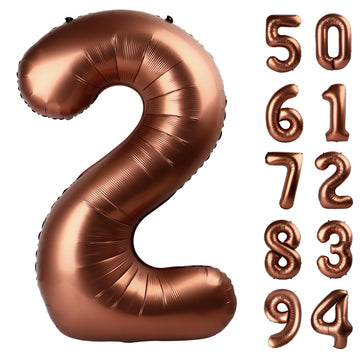 Dark Brown 2 Balloon, Coffee Brown Number Balloons 40 Inch, Chocolate Brown 2Nd Balloon Number Birthday Decorations, Brown Secon
