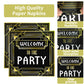 100 Pcs Roaring 1920S Party Decorations, Speakeasy Misbehave Black Gold Birthday Party Decors Art D  Cor Retro Murder Mystery Pa
