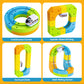 KlickRail Electric Train Set Flexible Race Track for Kids 4 6 7 8, 88 Pcs Car Track for Toddlers 3-5, Building Toy Train Track G
