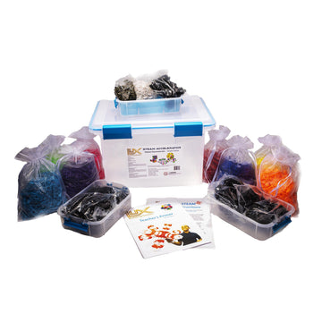 Lux Blox Steam Accelerator Deluxe Set - Flexible And Versatile Builds For School Programs Or Group Therapy (1340 Pieces) Bright Colors