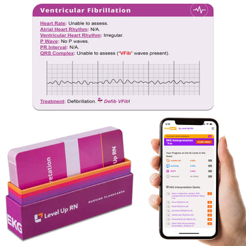 Ekg Interpretation Flash Cards - For Nursing/Emt/Paramedic School - 2025 Nclex Ati Hesi Review Lpn Rn Flash Cards (45 Cards)