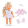 Corolle Mini Corolline Rosy Ballerina Gift Set Includes 8 Doll and 3 Accessories - Tiara, Ballet Sweater and Leg Warmers, for Ag