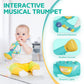 Contixo Kt2 Toddler Music Toys - Little Trumpet Toy, Baby Educational Toys, Kids Musical Instruments For Practice, Mini Trumpet With Light Effects, Adjustable Volume, Multiple Rhythms, Blue