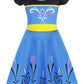 Sukyfecde Princess Costume for Toddler Girls Halloween Dress Up Birthday Outfits Pretend Play Dresses 4t Blue
