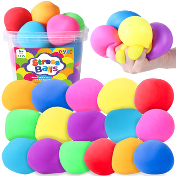 Diydec 16Pcs Stress Balls Toys 2.36 Inches Slow Rising Squishy Sensory Balls For Adults Stress Relief Squeeze Stretch Fidget Bal