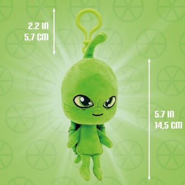 Miraculous Ladybug - Kwami Lifesize Wayzz, 5-Inch Turtle Plush Clip-On Toys For Kids, Super Soft Collectible Stuffed Toy With Glitter Stitch Eyes And Color Matching Backpack Keychain (Wyncor)