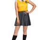 Hufflepuff Dress Skirt, Official Wizarding World Costume Dress With Collar And Tie, Child Size Extra Large (14-16)