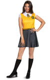 Hufflepuff Dress Skirt, Official Wizarding World Costume Dress With Collar And Tie, Child Size Extra Large (14-16)