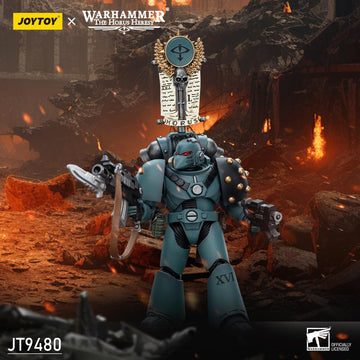 Joytoy Warhammer The Horus Heresy Sons of Horus 1:18 Action Figure Mecha Joy Toy MKVI Tactical Squad Legionary with Legion Vexil