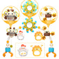 Caterbee Baby Bouncer Bar Toy, Pram Toy With Activity Travel Arch Bassinet Toys For Toddlers (Blue)