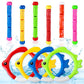 Vellibring 10PCS Pool Diving Swim Toys Colorful Underwater Training Sinking tossing Dive Rings Sticks for Kids Summer Pool Swimming Party Favor Games