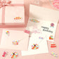 Julbear 300 Pieces Happy Birthday Foam Stickers Bulk Self-Adhesive Cute Cartoon Birthday Stickers For Arts Crafts Kids Students