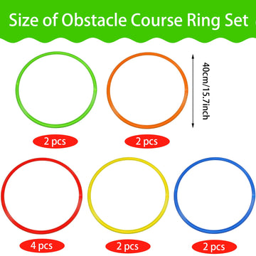 Libima Obstacle Course Ring Set Exercise Hoop Large Hoop Plastic Toys Playground Toys For Gymnastics Practice Party Games Educat