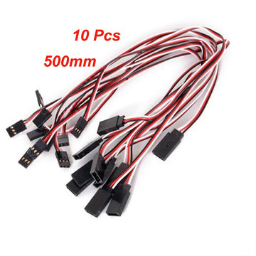 500Mm Servo Extension Cable 3 Pin Male To Female Lead Wire For Rc Airplane (10Pcs)