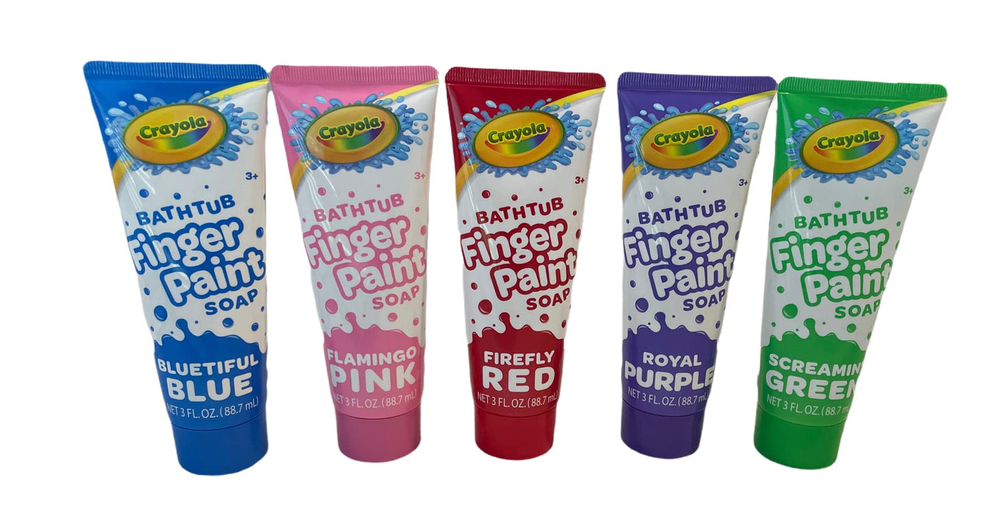 Bundle Crayola Bathtub Finger Paint Soap set of 5 for kids creative good clean fun