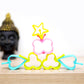 Mamamor Silicone Toys Montessori Sensory Play For Kids 3 Years & Above | ShapeShifting Star, Heart & Triangle | Pediatric Appro