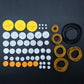 EUDAX 2mm Hole Plastic Belt Pulley Gears Combination Modulus Package Rubber Belts Band Plastic Model Accessories for DIY Robots
