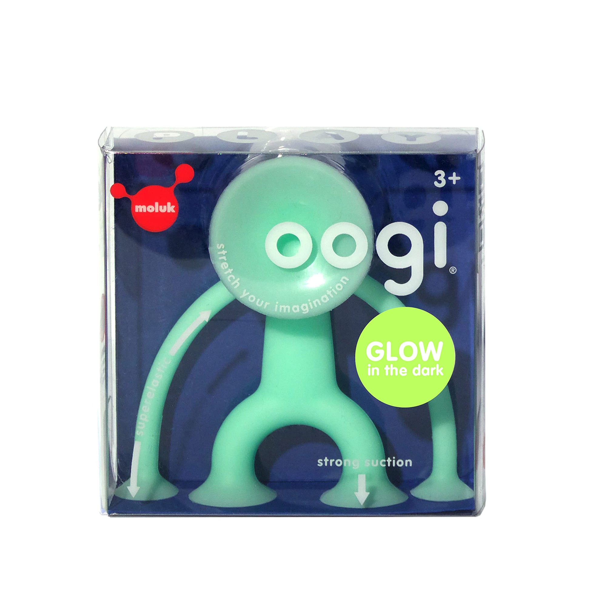 MOLUK 43210 OOGI Junior Glow in The Dark Elastic Stretch Figure with Suction Cups Educational Silicone Creative Fun for Children
