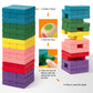 Lewo Wooden Stacking Board Games - 48 Multicolor Building Blocks for Kids, Model LC-CGBB-54P1