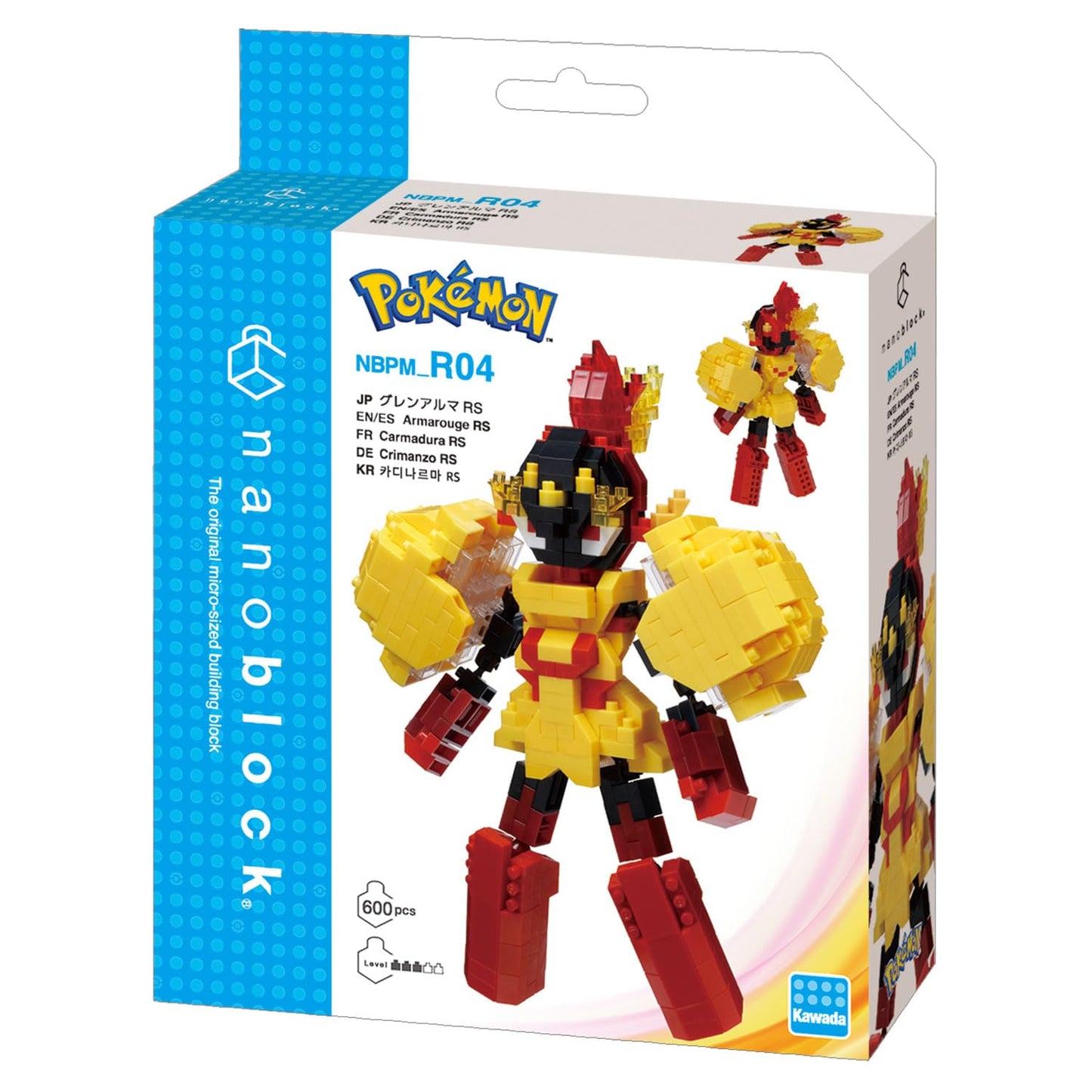 nanoblock Pokémon Armarouge Building Kit - 2.36" W x 4.13" L x 5.7" H - Plastic Model NBPM_R04