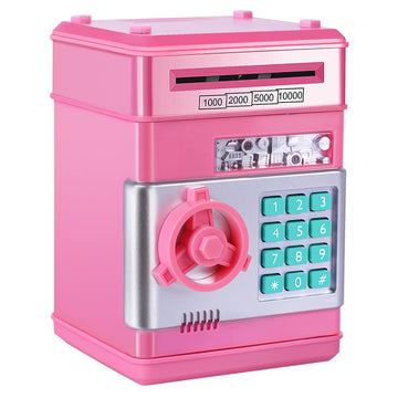 Gudoqi Password Piggy Bank, Digital Electronic Money Bank, Mini Atm Cash Coin Saving Can Toys, Birthday For Kids, Pink