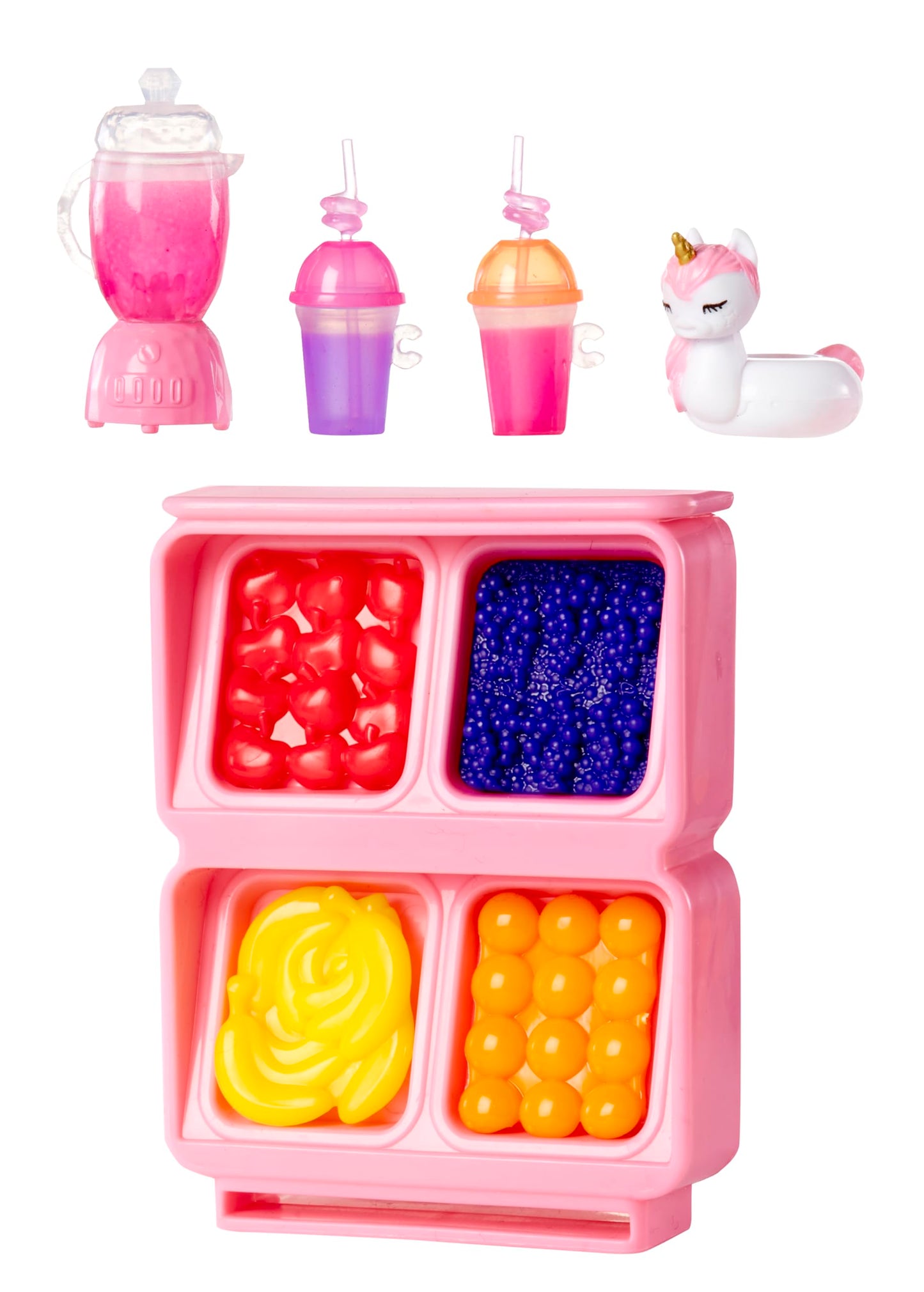 Rainbow High Littles Pool Day Playset + Small Doll (Pink 5.5   ), Pool With Rainbow Slide, Accessories, Smoothie Stand, Kids Gif