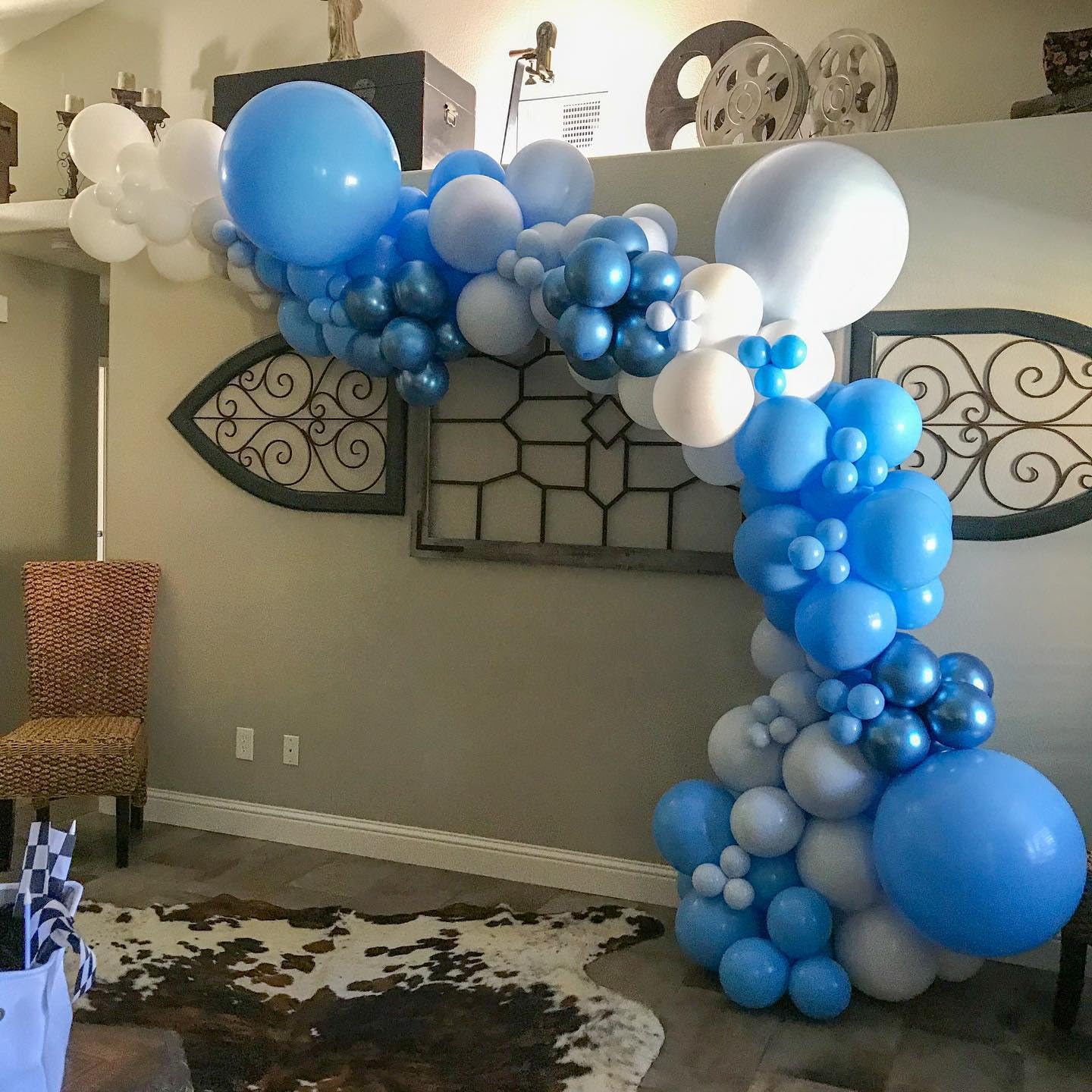 Bezente 36 Inch Blue Giant Balloons - 8 Pack Light Blue Latex Balloons for Birthday, Wedding, Baby Shower Decorations